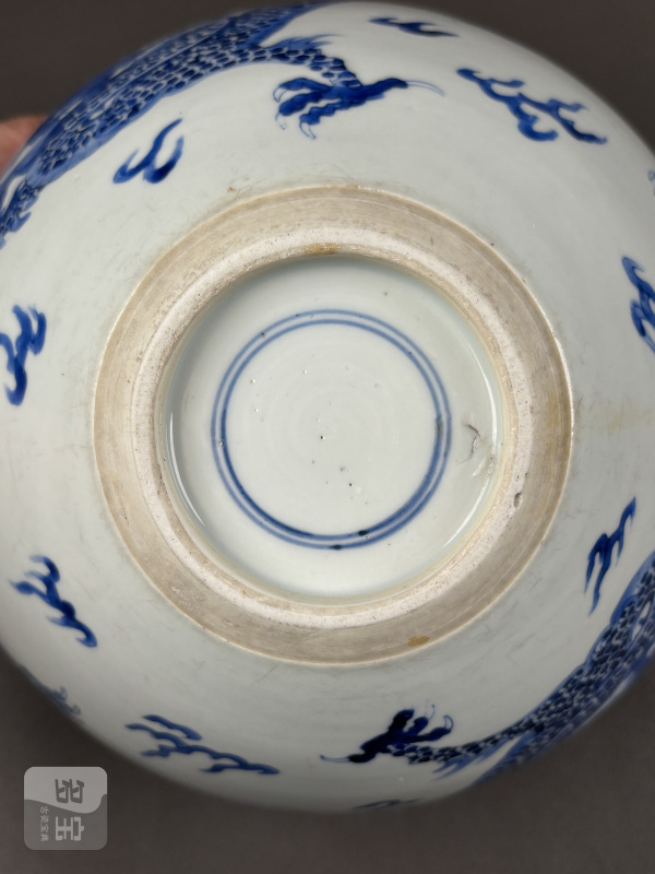 清康熙 青花云龙纹钵缸 - 图10